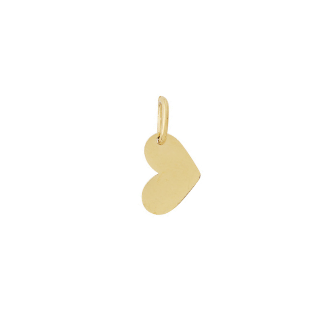 ROUND GOLD HEART CHARM
