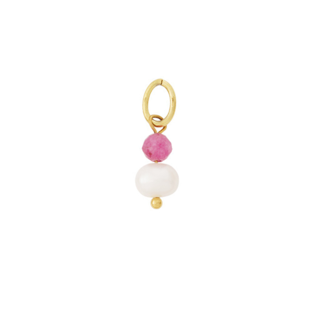 TWO PINK PEARL CHARM
