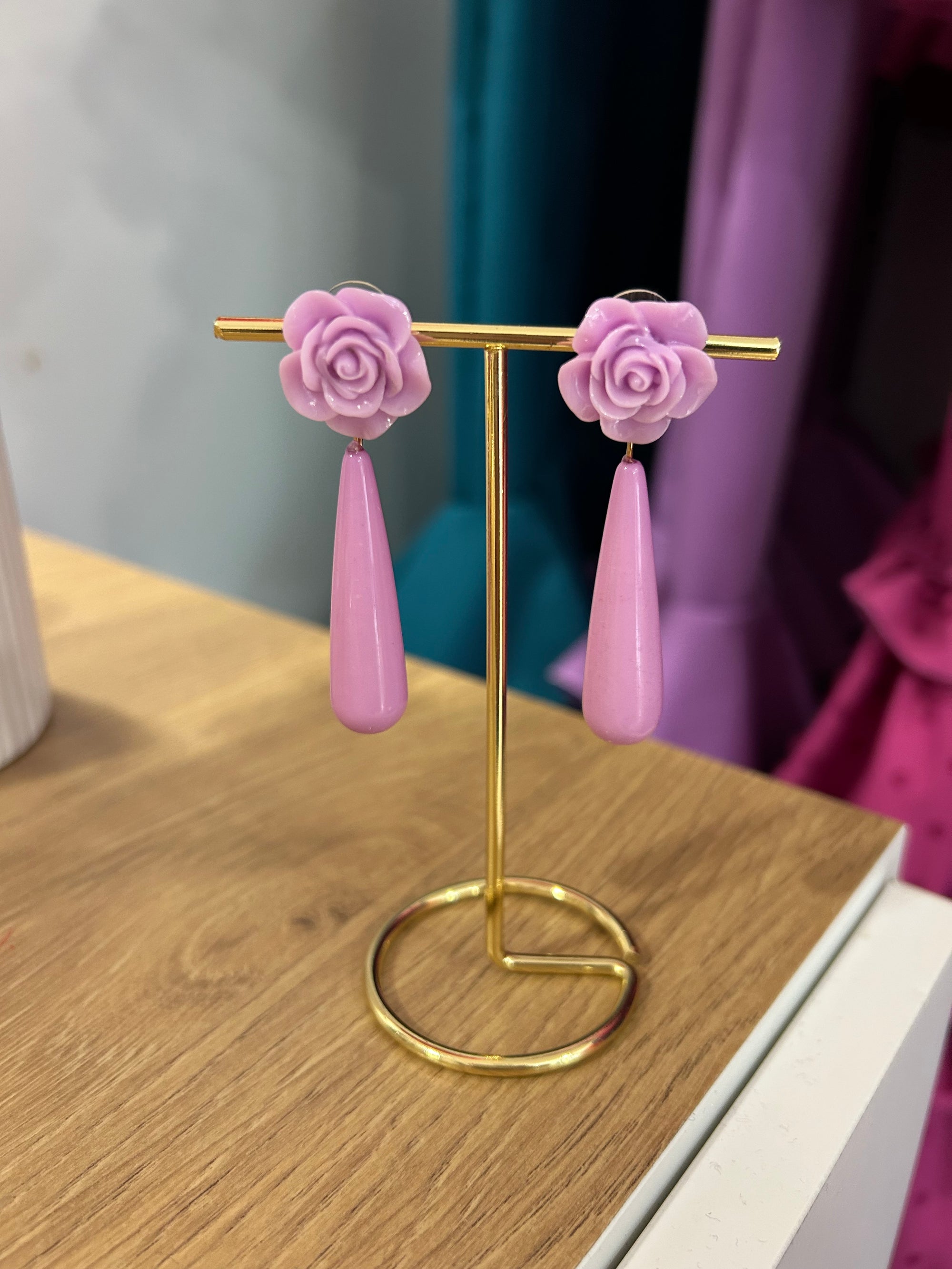 PENDIENTE LÁGRIMA FLOR