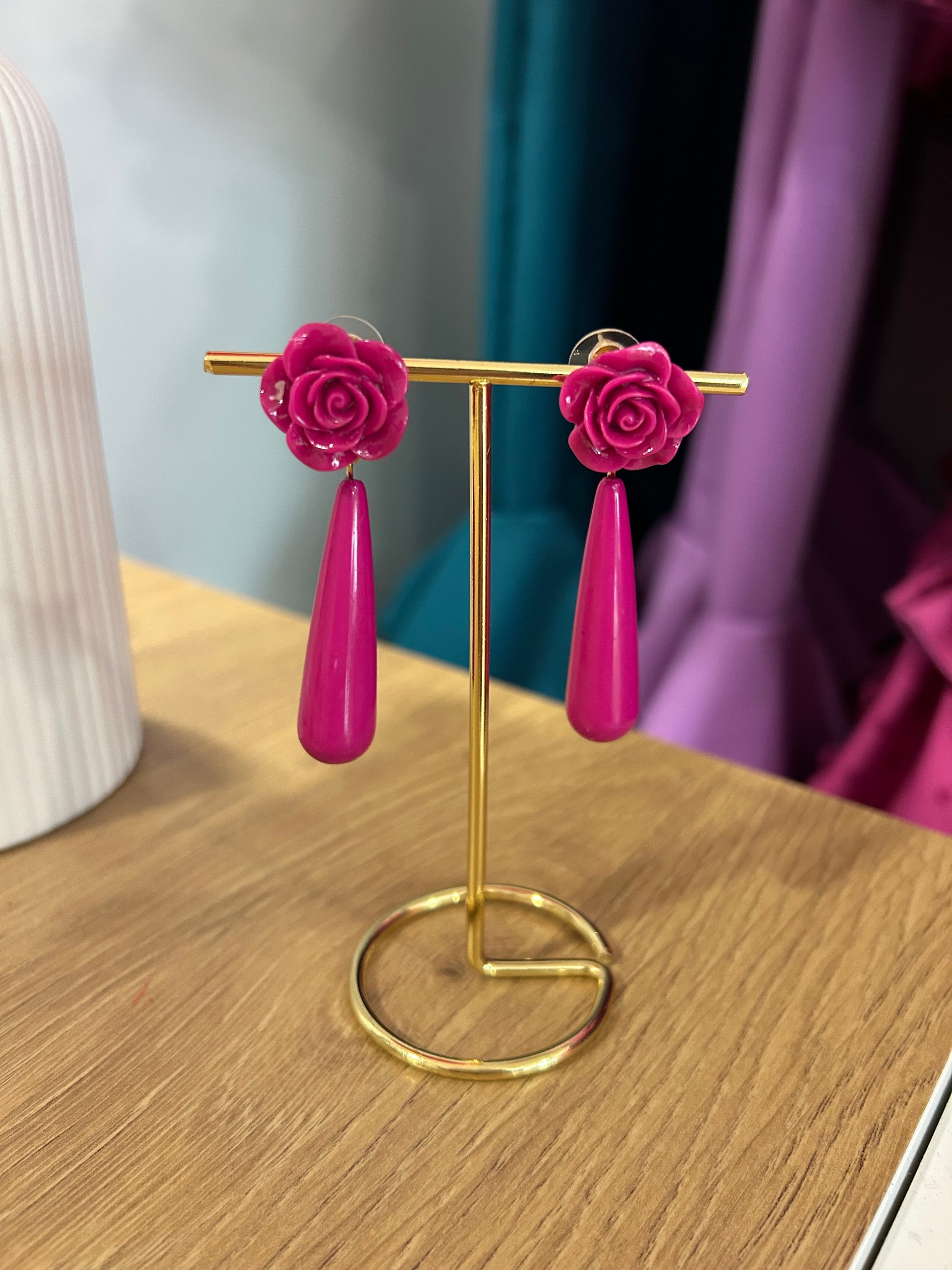 PENDIENTE LÁGRIMA FLOR