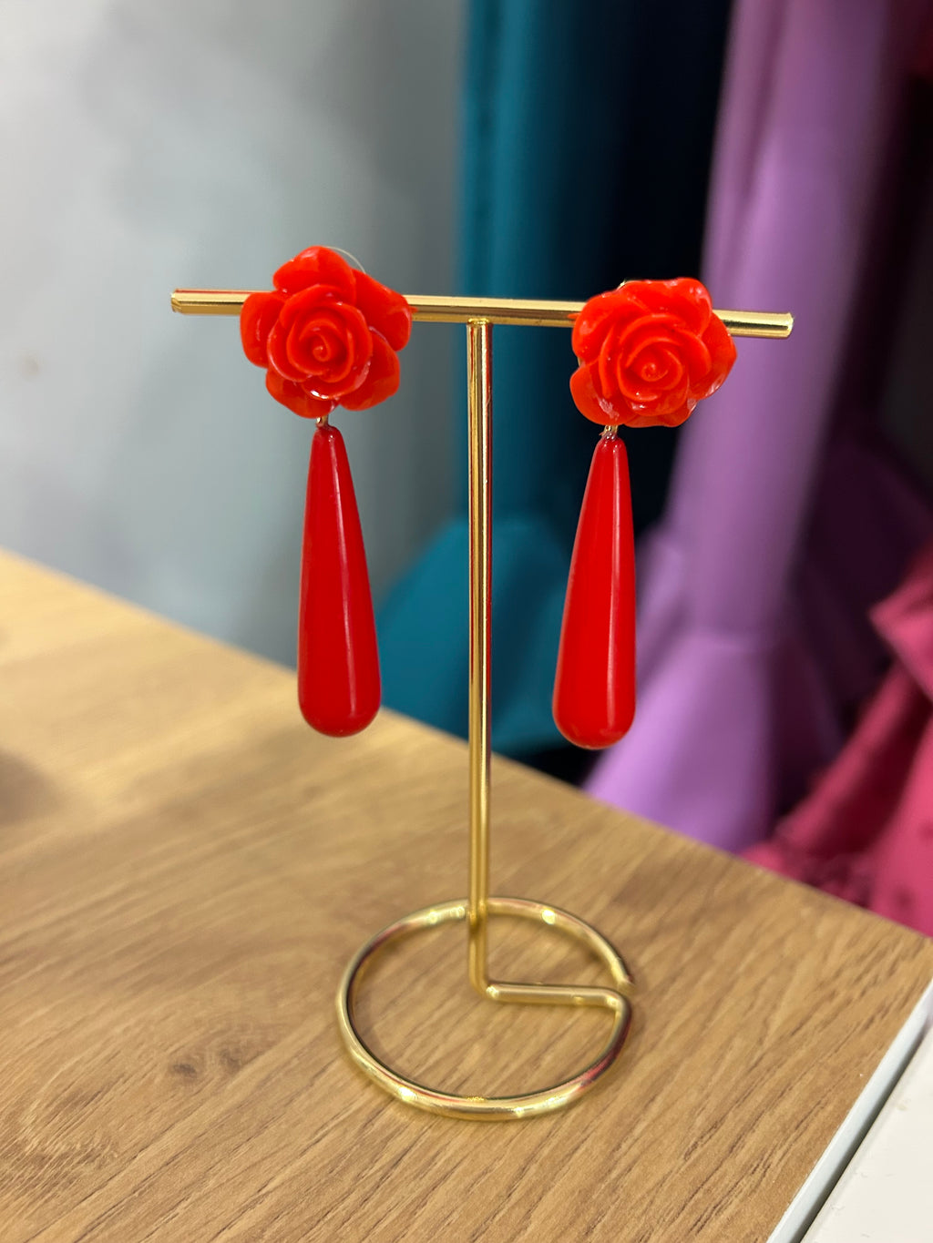 PENDIENTE LÁGRIMA FLOR