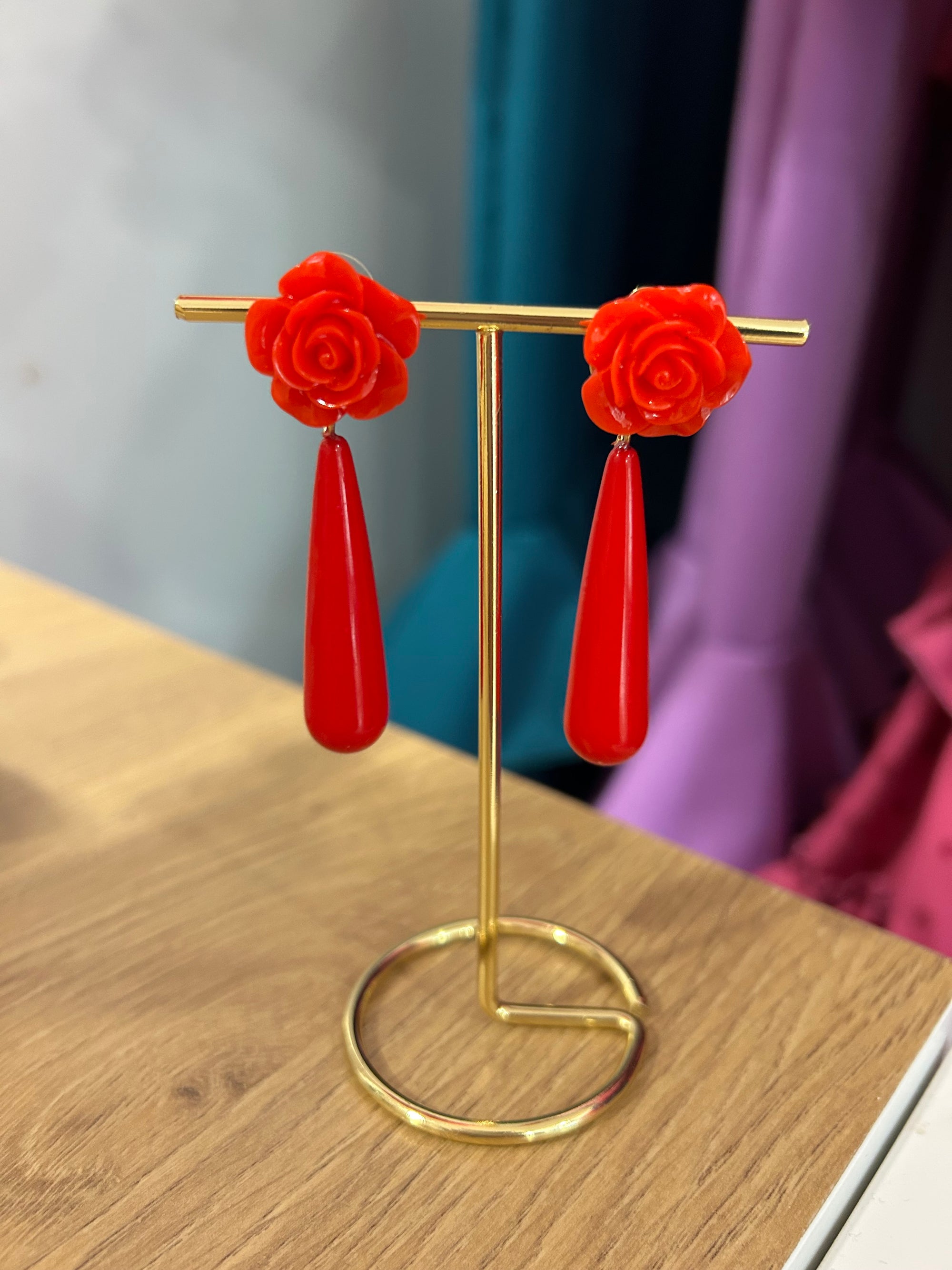 PENDIENTE LÁGRIMA FLOR