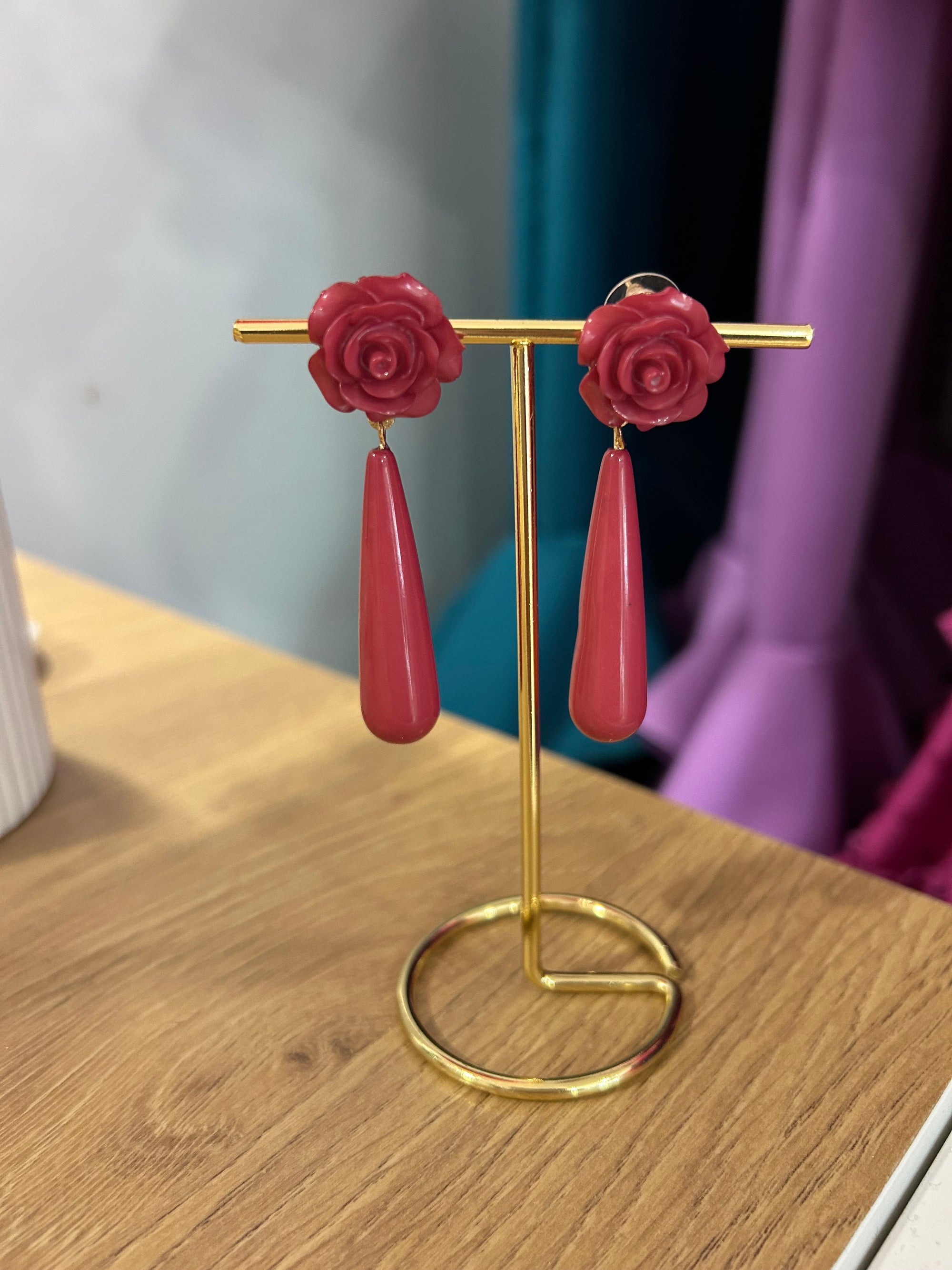 PENDIENTE LÁGRIMA FLOR