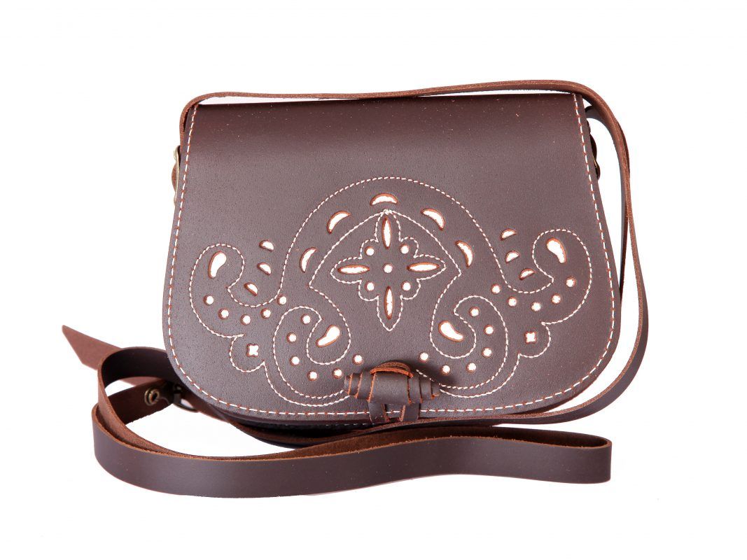 BANDOLERA DE PIEL OVAL