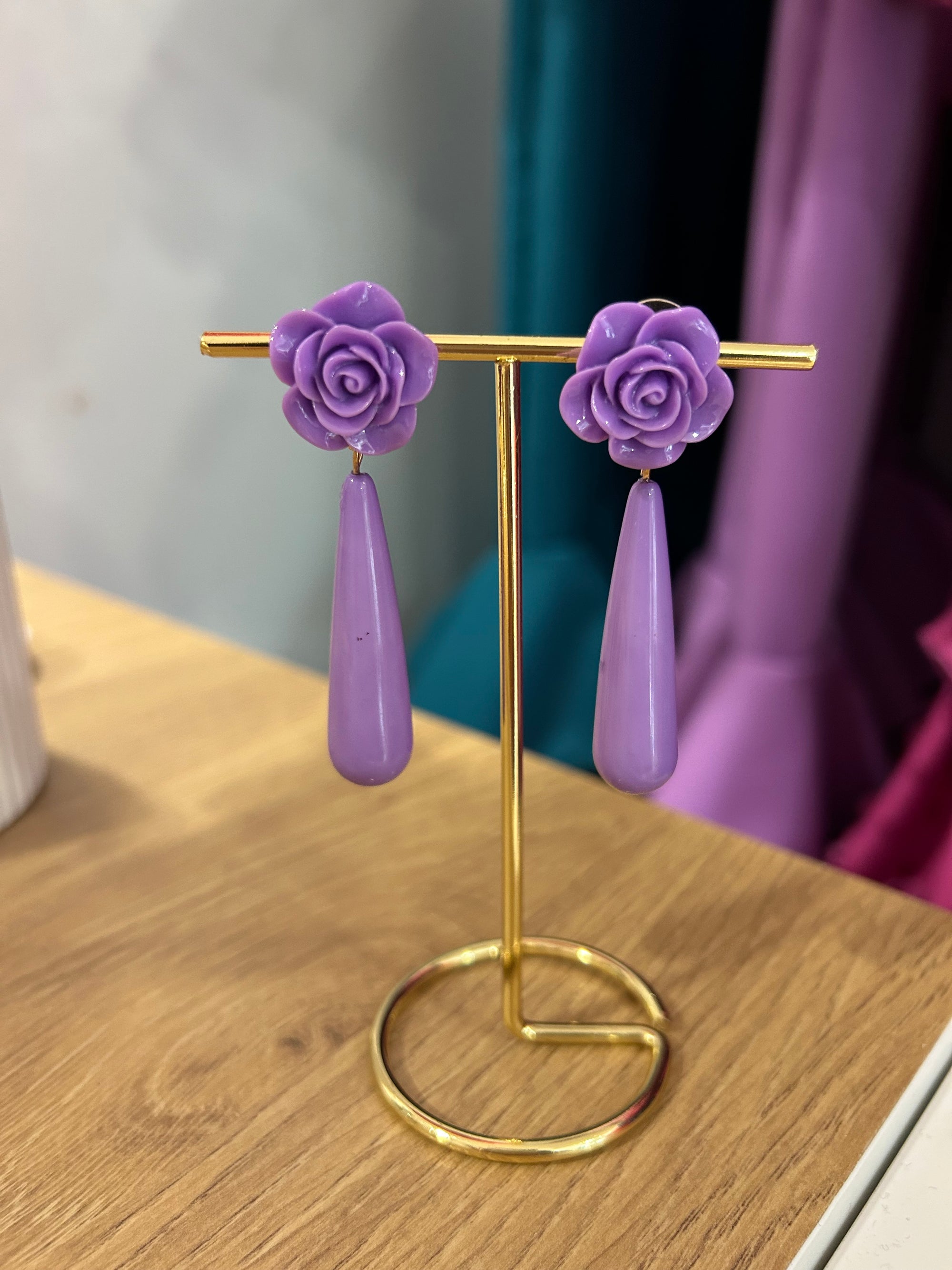 PENDIENTE LÁGRIMA FLOR