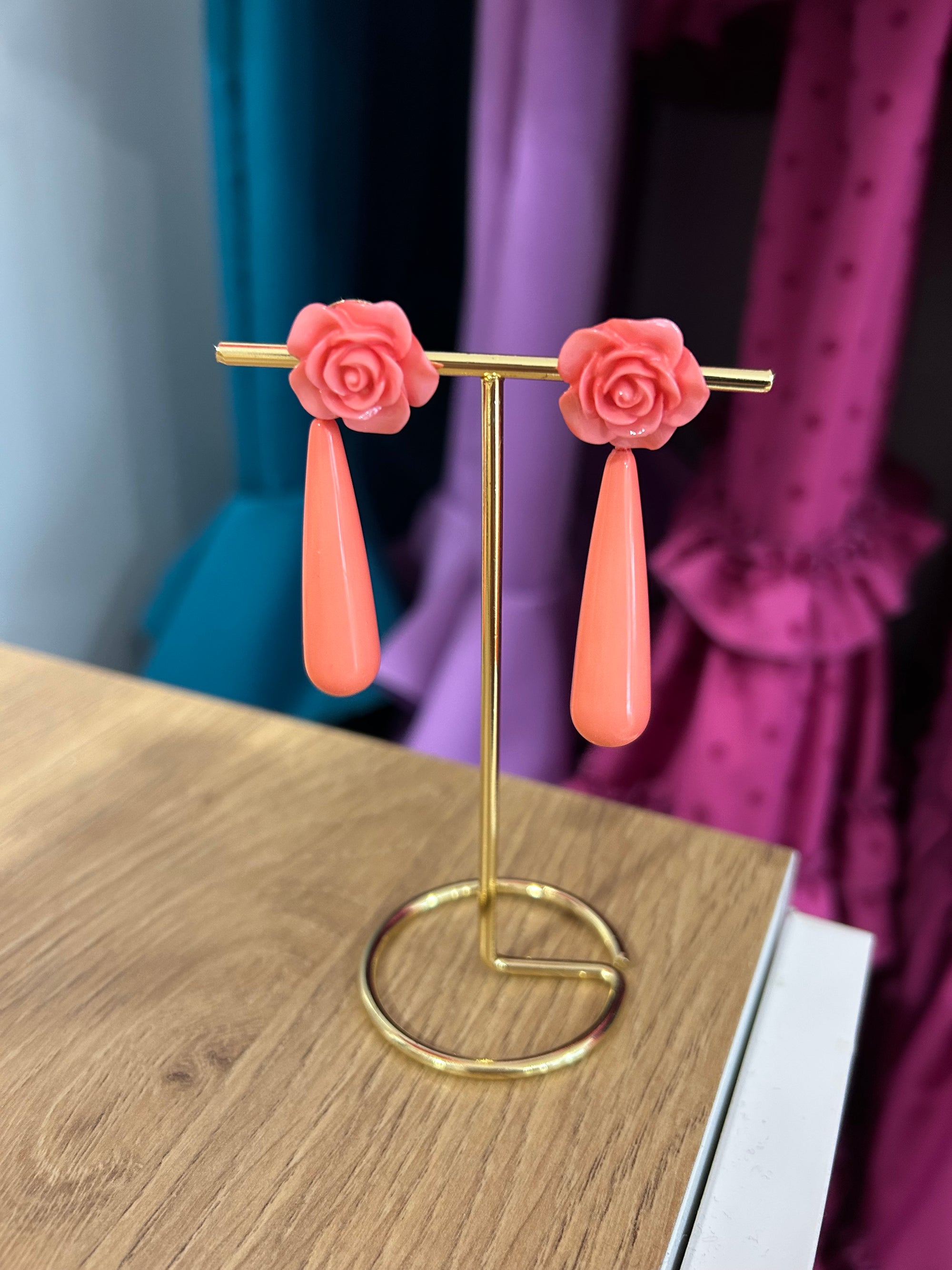 PENDIENTE LÁGRIMA FLOR